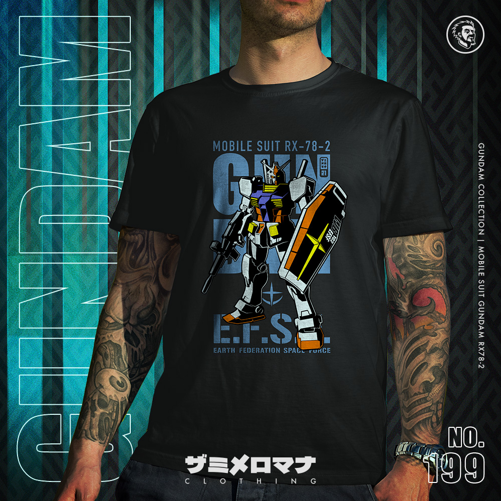 Eco Tshirt | Gundam RX78 <i class="fa fa-leaf" style="color:#02b620;"></i> - Image 3