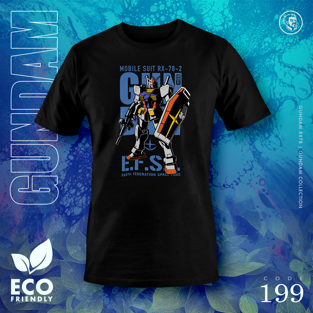 Eco Tshirt | Gundam RX78 <i class="fa fa-leaf" style="color:#02b620;"></i>