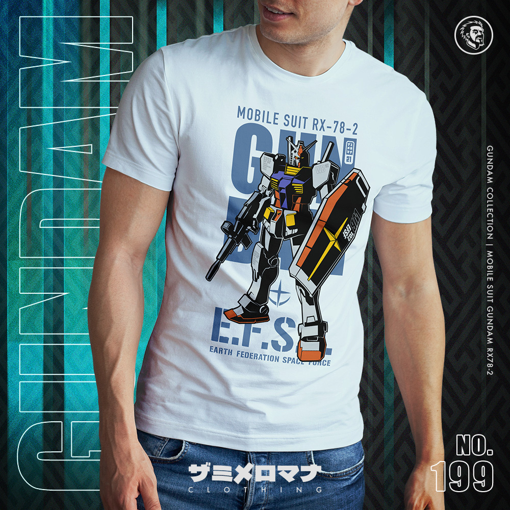 Eco Tshirt | Gundam RX78 <i class="fa fa-leaf" style="color:#02b620;"></i> - Image 2