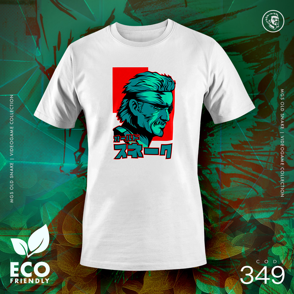 Eco Tshirt | MGS Old Snake <i class="fa fa-leaf" style="color:#02b620;"></i>