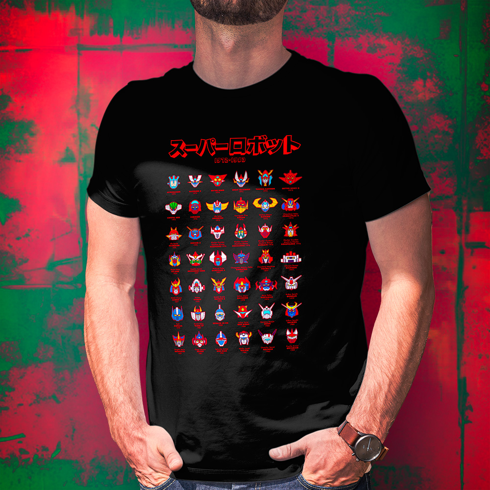 Eco Tshirt | 70s Robot + Names <i class="fa fa-leaf" style="color:#02b620;"></i> - Image 2