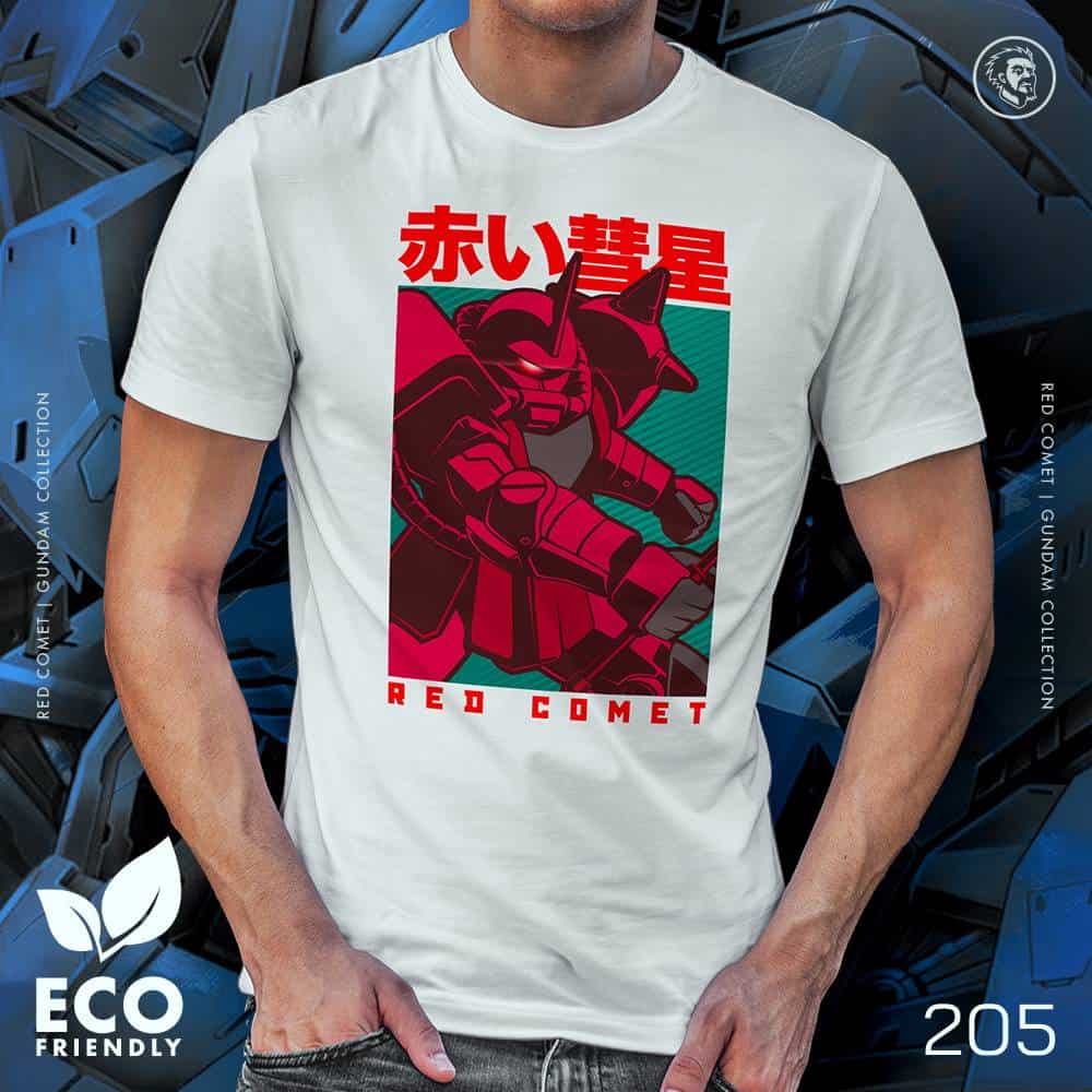 Eco Tshirt | POP Red Comet <i class="fa fa-leaf" style="color:#02b620;"></i>