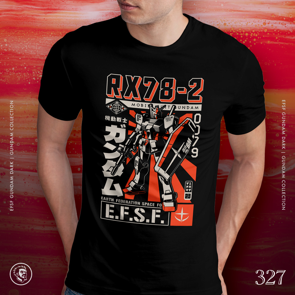 Eco Tshirt | EFSF Retro Gundam <i class="fa fa-leaf" style="color:#02b620;"></i> - Image 4