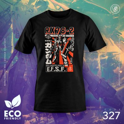 Eco Tshirt | EFSF Retro Gundam <i class="fa fa-leaf" style="color:#02b620;"></i>