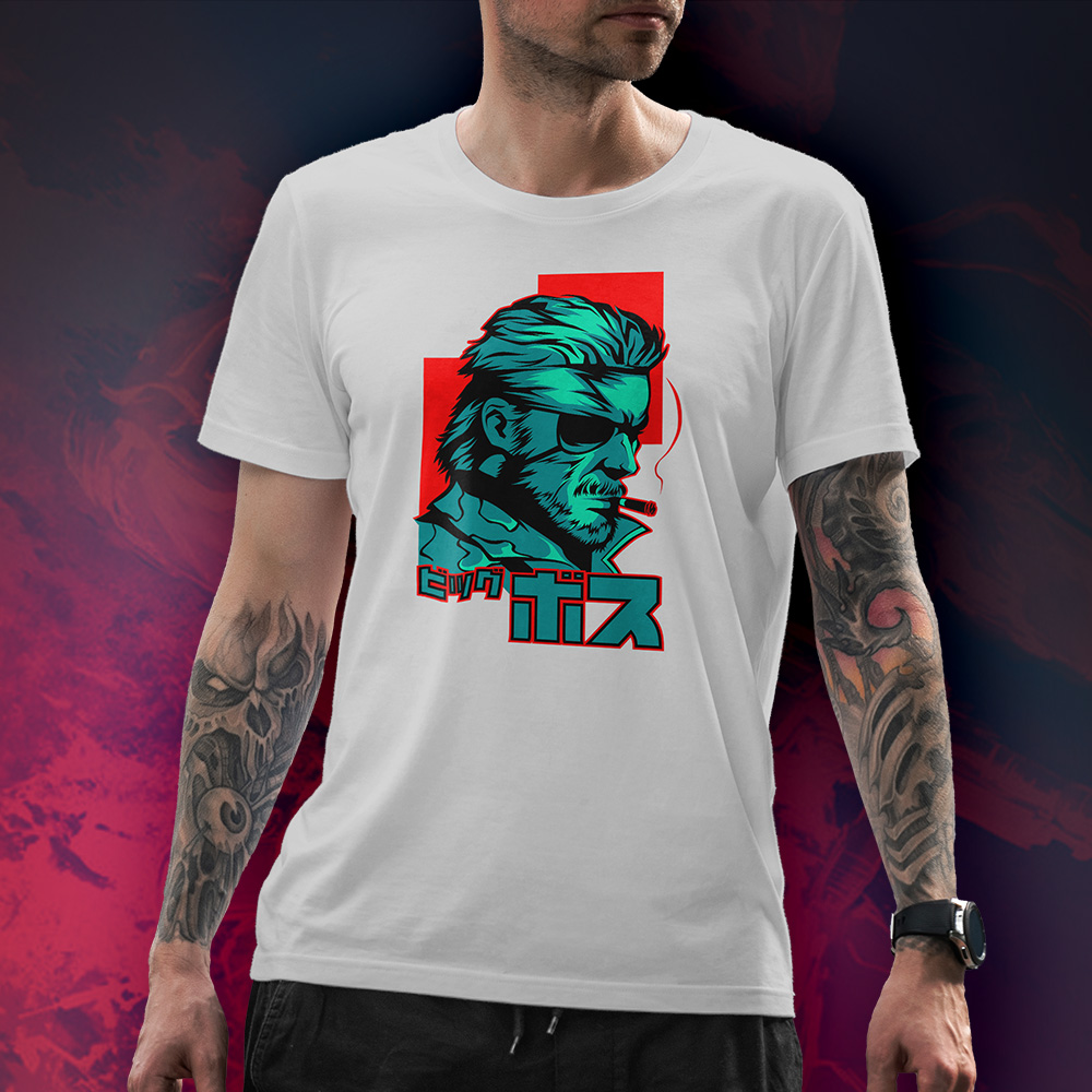 Eco Tshirt | MGS Big Boss <i class="fa fa-leaf" style="color:#02b620;"></i> - Image 2