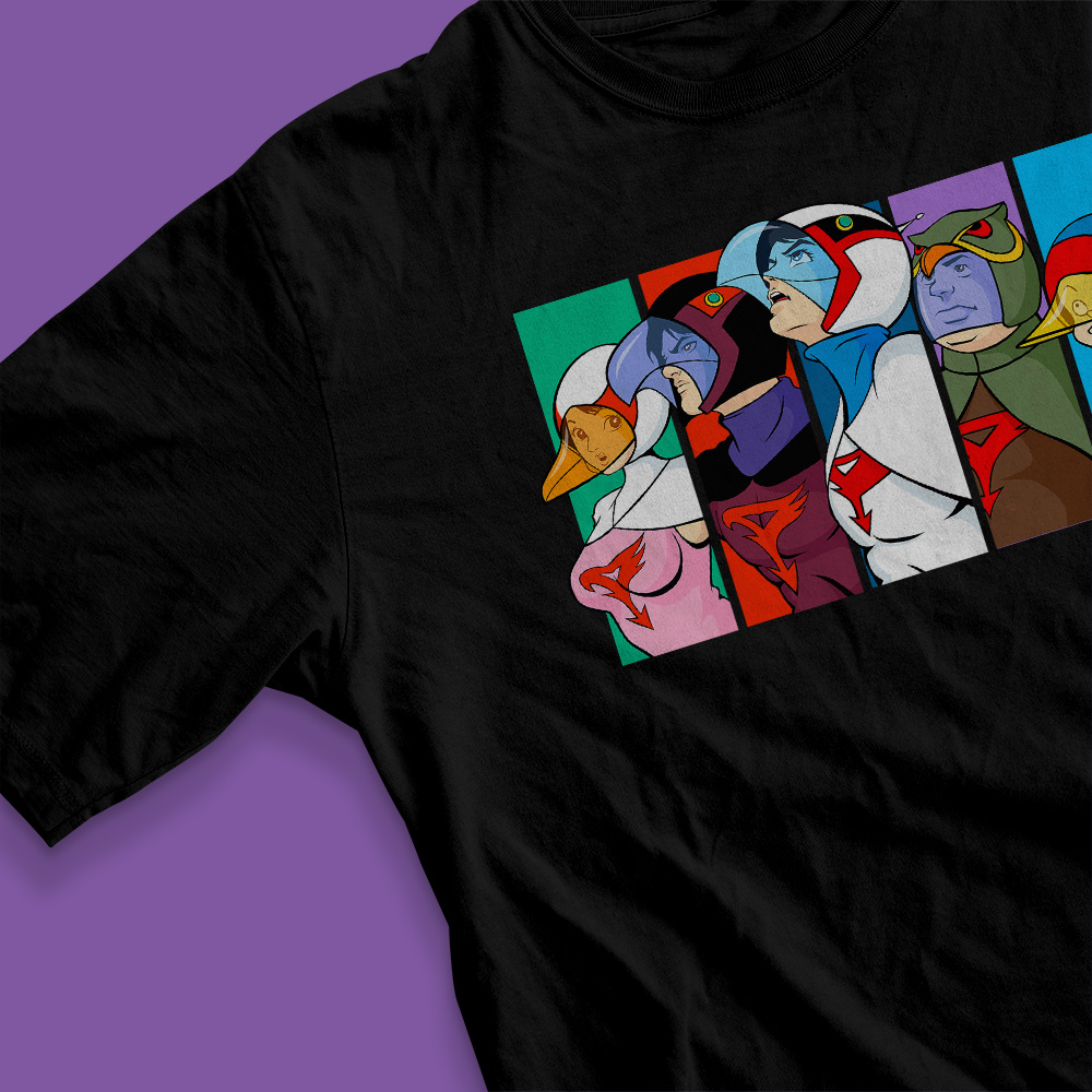 Eco Tshirt | Gatchaman Five <i class="fa fa-leaf" style="color:#02b620;"></i> - Image 3