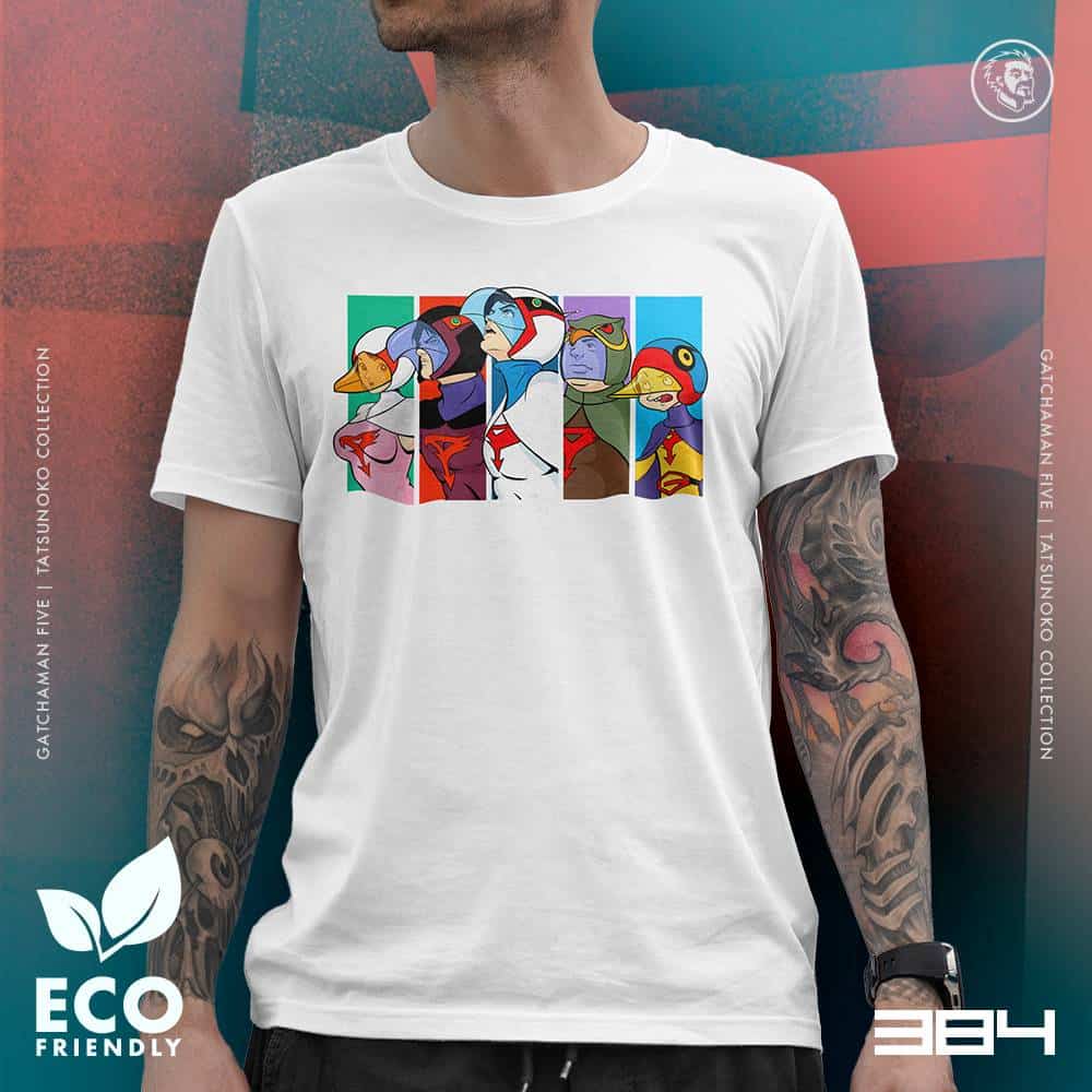 Eco Tshirt | Gatchaman Five <i class="fa fa-leaf" style="color:#02b620;"></i>