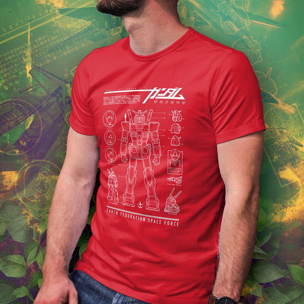 Eco Tshirt | Gunpla RX78 Neg <i class="fa fa-leaf" style="color:#02b620;"></i> - Image 2