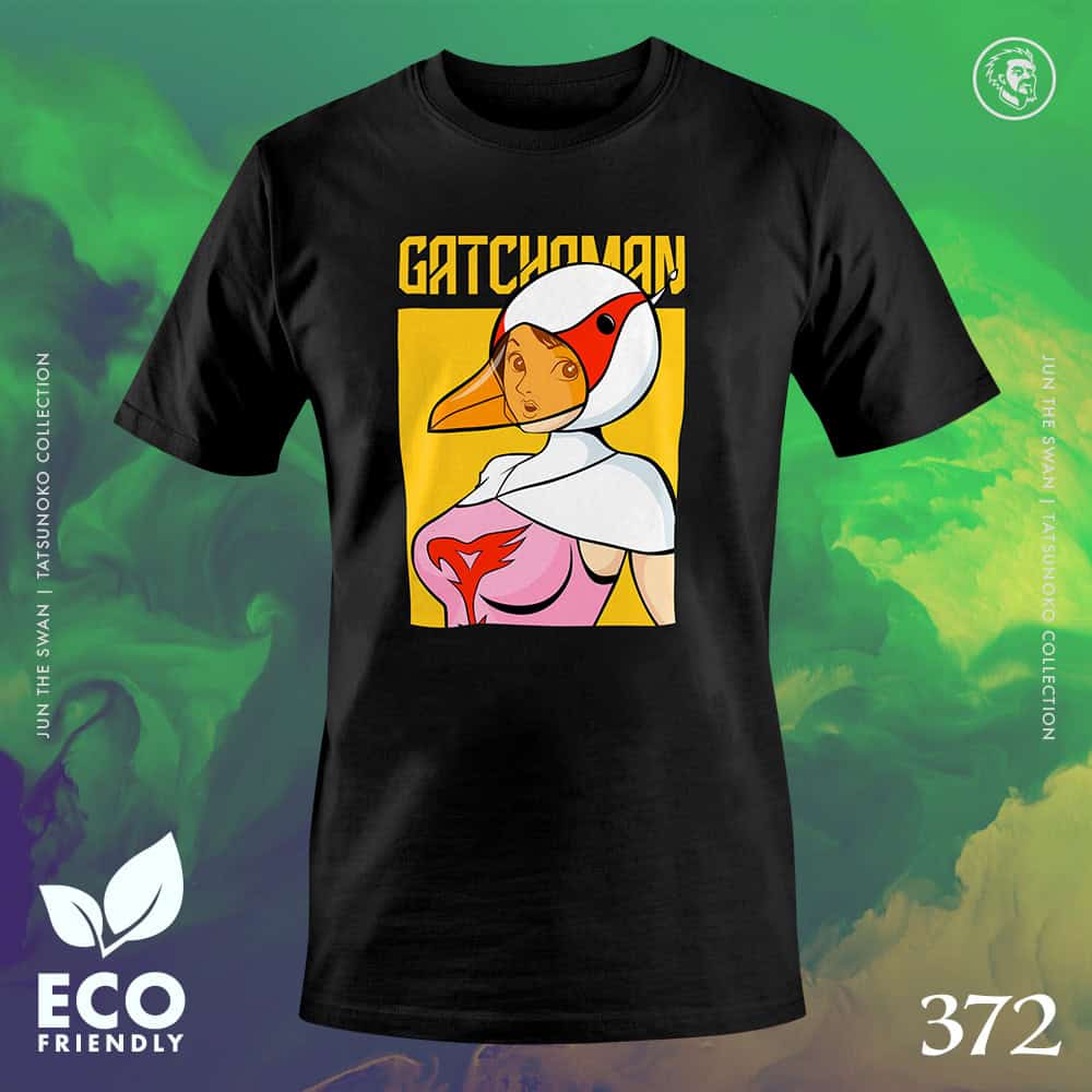 Eco Tshirt | Gatchaman Jun <i class="fa fa-leaf" style="color:#02b620;"></i> - Image 2